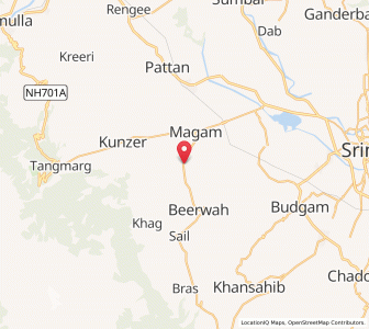 Map of Aripanthan, Kashmir