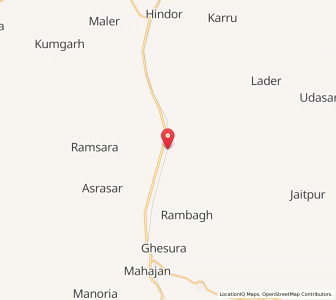 Map of Arjansar, Rajasthan