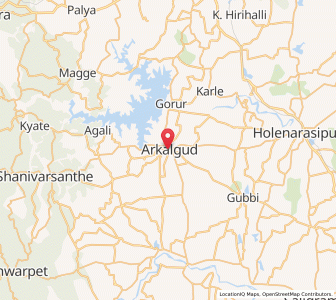Map of Arkalgud, Karnataka
