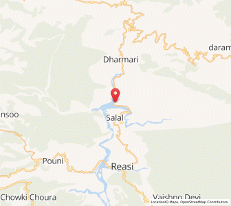 Map of Arnas, Kashmir