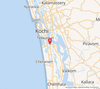 Map of Aroor, Kerala