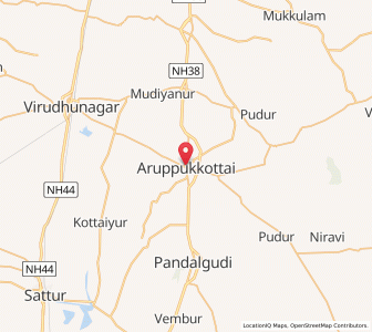 Map of Aruppukkottai, Tamil Nadu