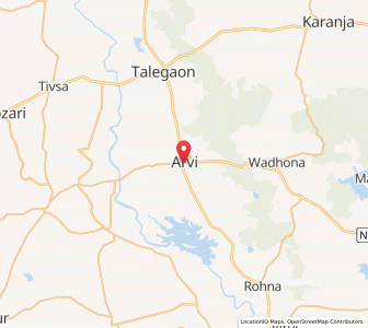 Map of Arvi, Maharashtra