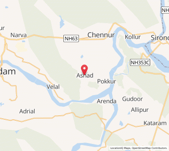 Map of Asanad, Andhra Pradesh