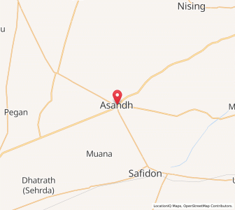 Map of Asandh, Haryana