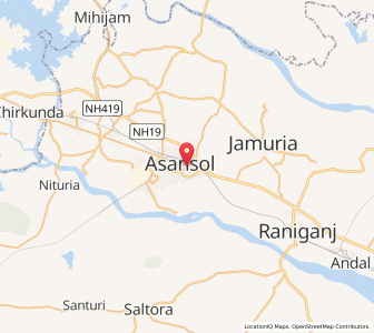 Map of Asansol, Jharkhand