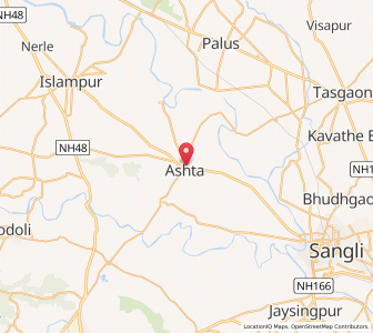 Map of Ashta, Maharashtra