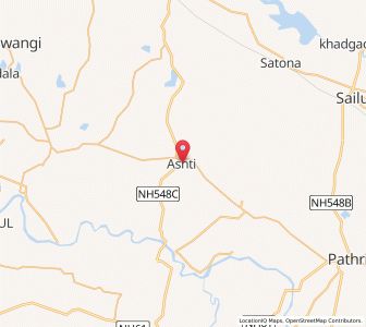 Map of Ashti, Maharashtra