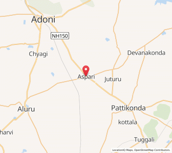 Map of Aspari, Andhra Pradesh