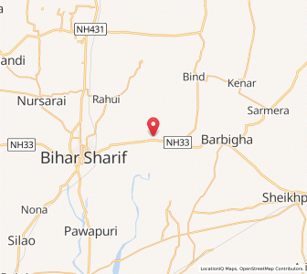 Map of Asthanwan, Bihar