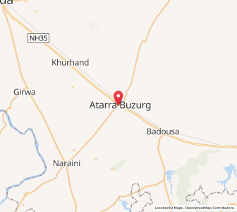Map of Atarra, Uttar Pradesh