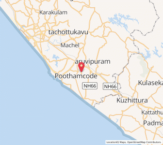 Map of Athiyannur, Kerala
