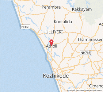 Map of Atholi, Kerala