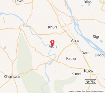 Map of Aton, Rajasthan