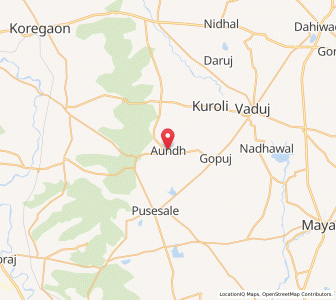 Map of Aundh, Maharashtra