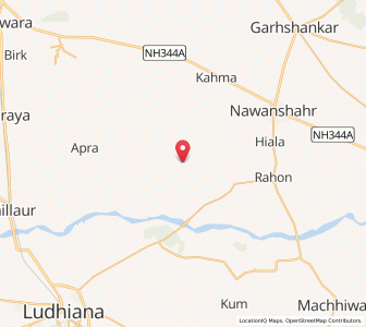 Map of Aur, Punjab