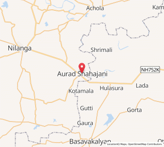 Map of Aurad Shahjahani, Maharashtra