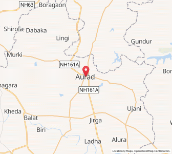 Map of Aurad, Karnataka