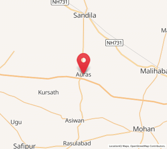 Map of Auras, Uttar Pradesh
