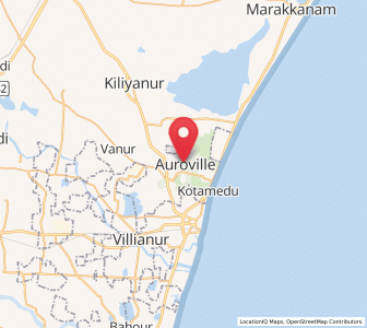 Map of Auroville, Tamil Nadu