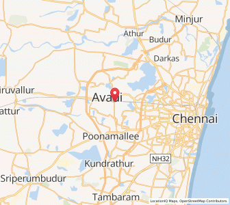 Map of Avadi, Tamil Nadu