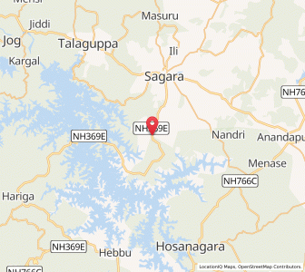 Map of Avinhalli, Karnataka