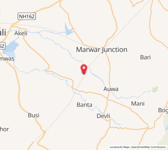 Map of Awa, Rajasthan