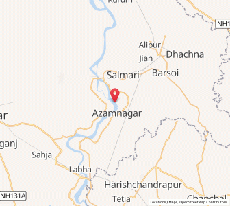 Map of Azamnagar, Bihar