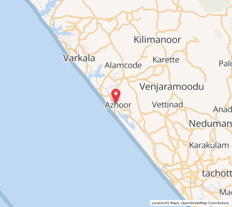 Map of Azhoor, Kerala