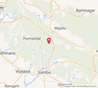 Map of Babnergarh, Kashmir