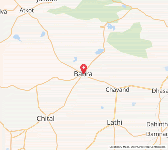 Map of Babra, Rajasthan