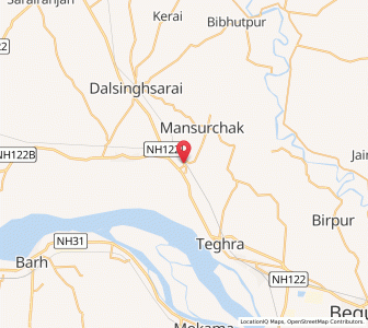 Map of Bachwara, Bihar