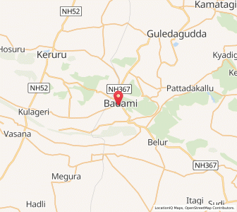 Map of Badami, Karnataka
