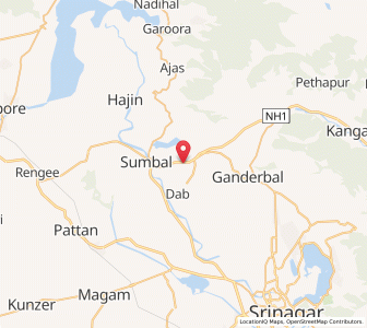 Map of Badampor, Kashmir