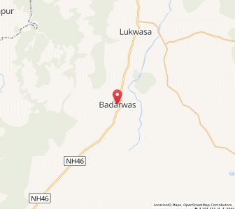 Map of Badarwas, Madhya Pradesh