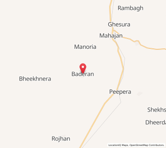 Map of Baderan, Rajasthan