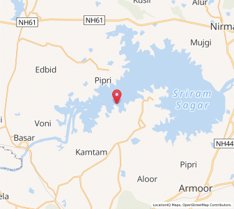 Map of Badgoni, Andhra Pradesh