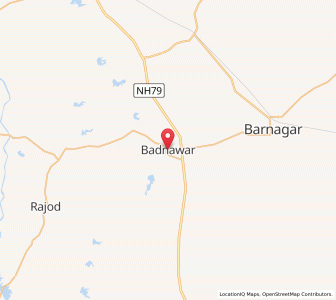 Map of Badnawar, Madhya Pradesh