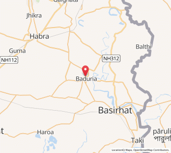 Map of Baduria, West Bengal