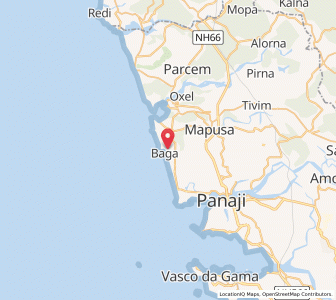Map of Baga, Goa