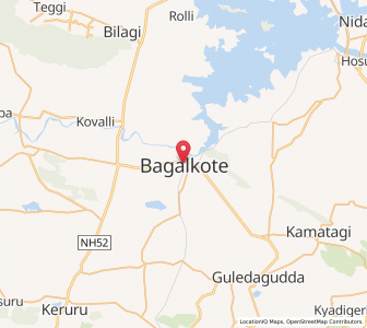 Map of Bagalkot, Karnataka