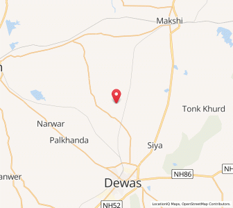 Map of Bagana, Madhya Pradesh