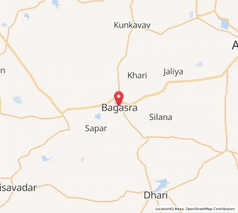 Map of Bagasra, Gujarat
