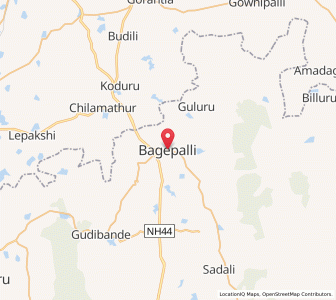 Map of Bagepalli, Karnataka
