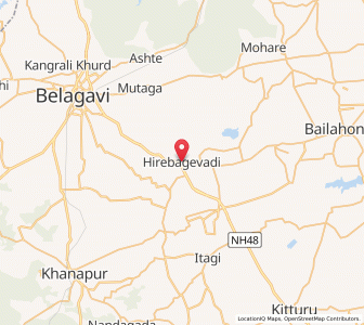 Map of Bagevadi, Karnataka