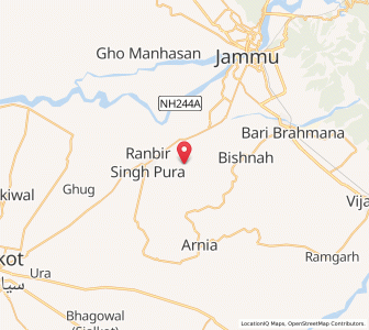 Map of Bagga Zannu, Kashmir