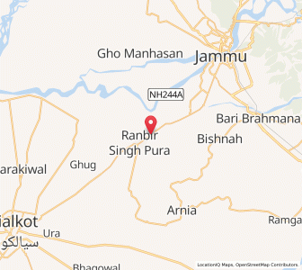 Map of Baggamorh, Kashmir
