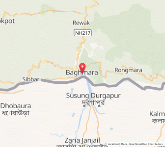 Map of Baghamara, Meghalaya