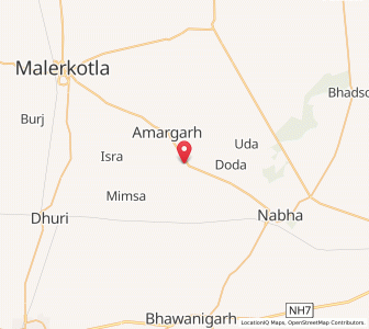 Map of Bagrian, Punjab