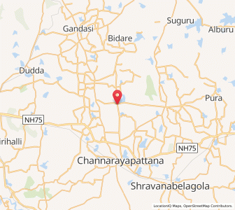 Map of Bagur, Karnataka